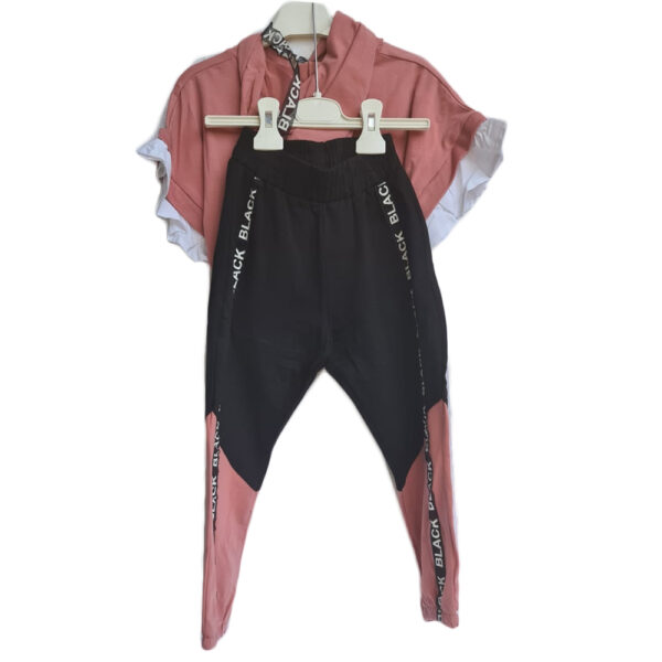 baby girl black and pink tracksuit