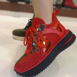 Tabby Boutique Red Black Platform Sneakers